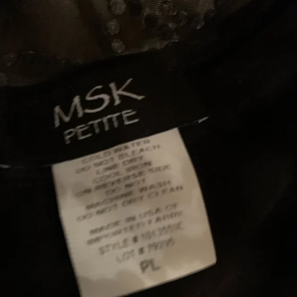 MSK Women's New Asymmetrical PL Beaded & pearl like Overlay …Gown in black 😎 - Picture 9 of 11